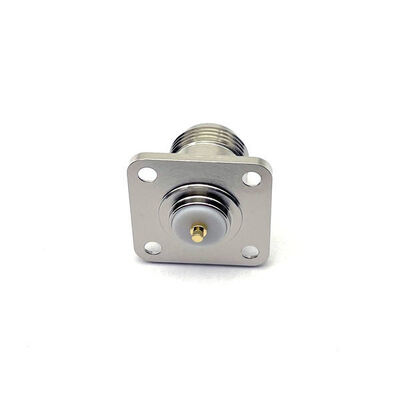 kopen N Type Female Flange RF Coaxial Connector with IP65 Rating Phosphor Bronze Contact for 0~3GHz Frequency online vervaardiging