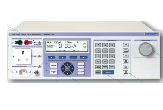 kopen Transmille 3200-serie multifunctionele elektrische testkalibrator met 17e editie-conformiteit, automatische luscorrectie en digitale golfvormregistratie online vervaardiging