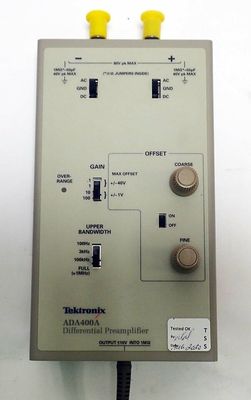 2 poort Active TEKTRONIX ADA400A Differentiële voorversterker 10 μV/Div Gevoeligheid getest