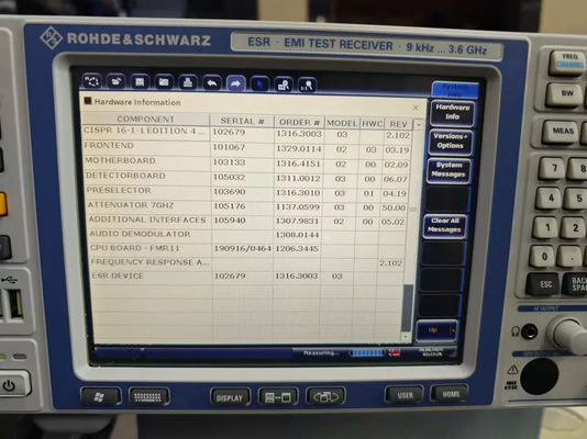 Vaste R&S®ESR3 EMI-testontvanger 9 KHz tot 3,6 GHz