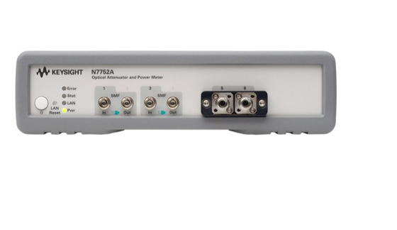 Keysight N7752A Dual Channel Optical Attenuator Power Meter with 1260nm to 1640nm Wavelength Range and 0.01dB Resolution